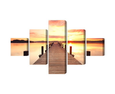 Ljuddämpande tavla - Sunset on the pier