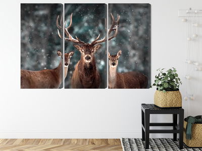 Ljuddämpande tavla - A deer and two does