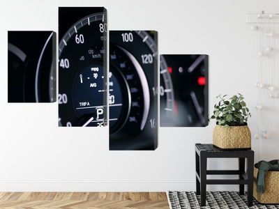 Ljuddämpande tavla - Modern car speedometer