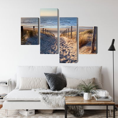 Ljuddämpande tavla - North sea beach 3d