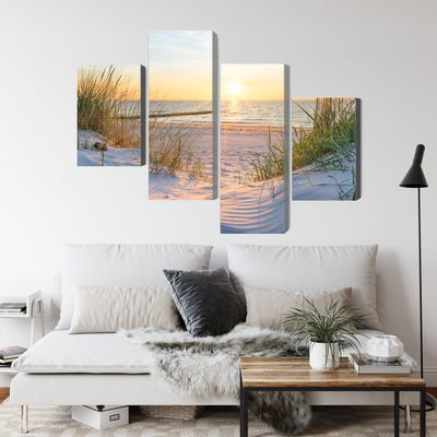 Ljuddämpande tavla - Sunset on the baltic sea 3d