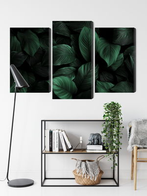 Ljuddämpande tavla - Green leaves on a macro scale