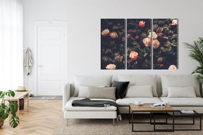 Ljuddämpande tavla - Pastel roses in vintage style