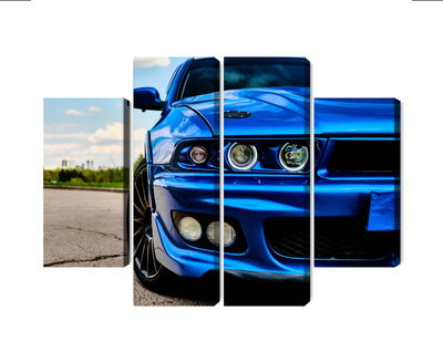 Ljuddämpande tavla - Front of a blue sports car