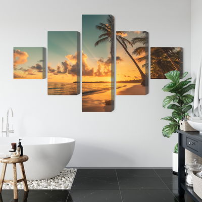 Ljuddämpande tavla - Sunset on the dominican beach