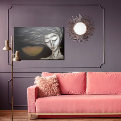 Ljuddämpande tavla - A female portrait