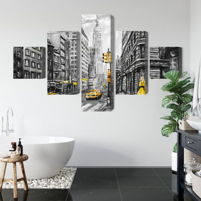 Ljuddämpande tavla - View of the street of new