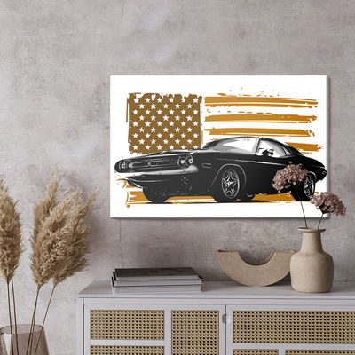 Ljuddämpande tavla - An american muscle car