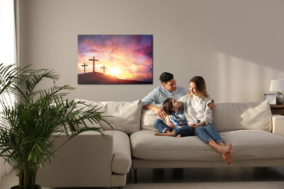 Ljuddämpande tavla - Crosses on the hill