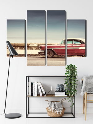 Ljuddämpande tavla - Old american retro car