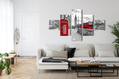 Ljuddämpande tavla - Red phone booth in London