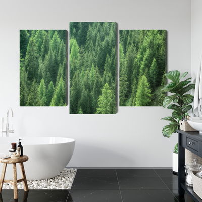 Ljuddämpande tavla - 3d green forest view