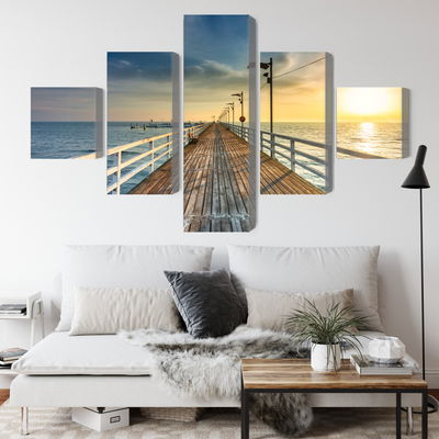 Ljuddämpande tavla - Wooden pier on the baltic sea