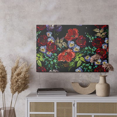Ljuddämpande tavla - Beautiful coloured flowers