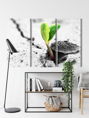 Ljuddämpande tavla - 3d plant sprouting