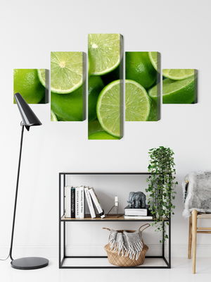 Ljuddämpande tavla - Lime halves