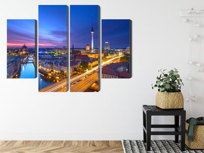 Ljuddämpande tavla - Berlin panorama at sunset