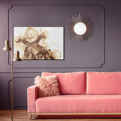 Ljuddämpande tavla - Giraffes - modern art