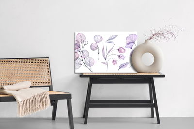 Ljuddämpande tavla - Violet-pink leaves