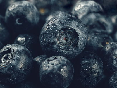 Ljuddämpande tavla - Blueberries close up 3d