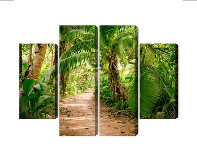 Ljuddämpande tavla - Path in a tropical 3d forest