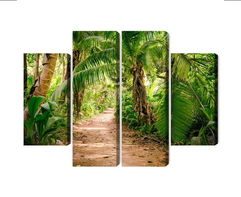 Ljuddämpande tavla - Path in a tropical 3d forest