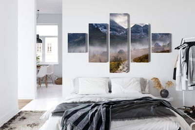 Ljuddämpande tavla - Misty landscape with hala