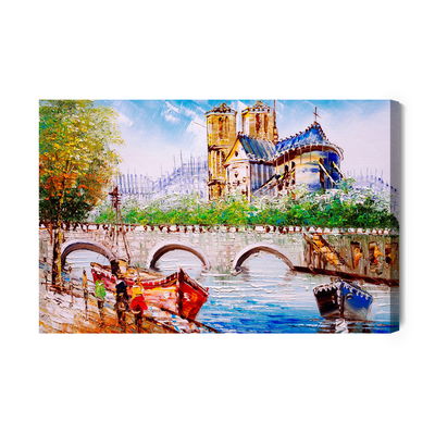 Ljuddämpande tavla - Seine river in Paris