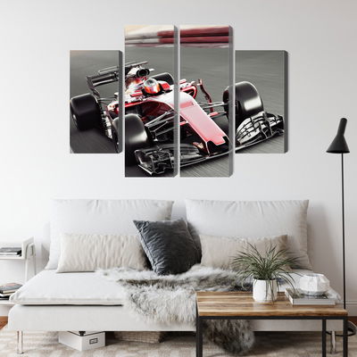 Ljuddämpande tavla - Formula 1 car on the track