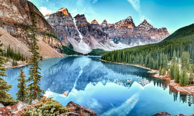 Ljuddämpande tavla - Moraine Lake in banff