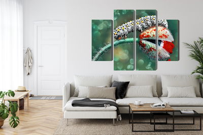 Ljuddämpande tavla - A caterpillar and a ladybug