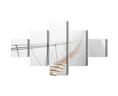 Ljuddämpande tavla - Hanging bridge in the fog