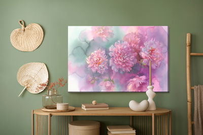 Ljuddämpande tavla - Peony roses