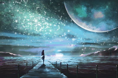 Ljuddämpande tavla - The sea and the pier