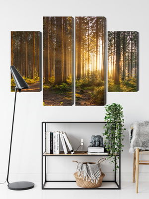Ljuddämpande tavla - Sunset in the forest