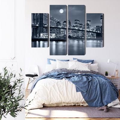 Ljuddämpande tavla - Night panorama of New York