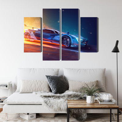 Ljuddämpande tavla - 3d futuristic sports car