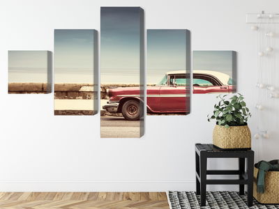 Ljuddämpande tavla - Old american retro car