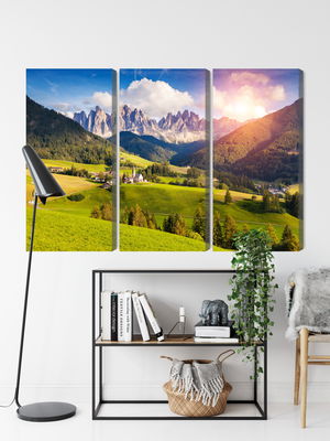 Ljuddämpande tavla - Sunny day in the mountains