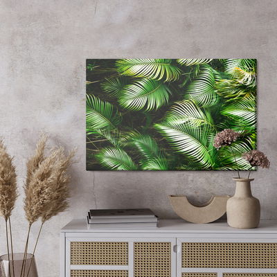 Ljuddämpande tavla - Green palm leaves