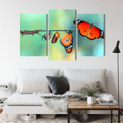 Ljuddämpande tavla - Colorful caterpillars