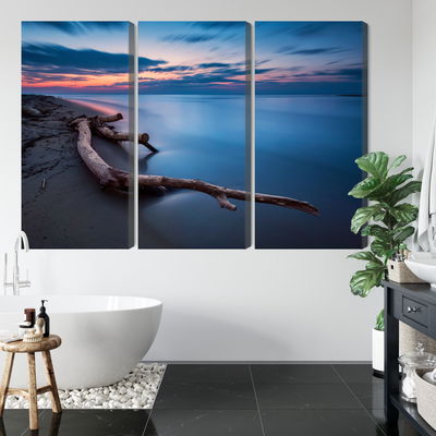 Ljuddämpande tavla - The sea landscape at evening