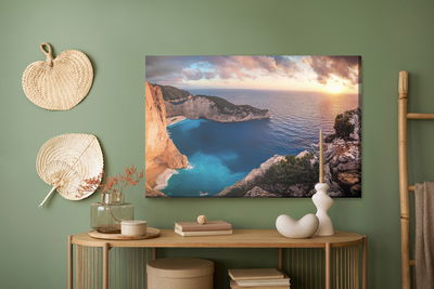 Ljuddämpande tavla - Sunset in greece