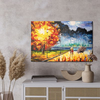 Ljuddämpande tavla - In love with the autumn park