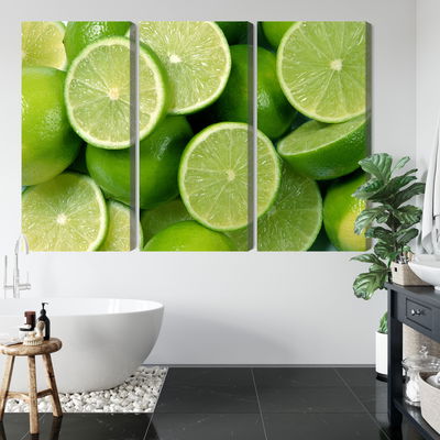 Ljuddämpande tavla - Lime halves