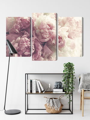 Ljuddämpande tavla - Peonies in shades of pink