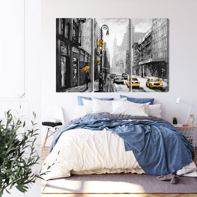 Ljuddämpande tavla - American city street view