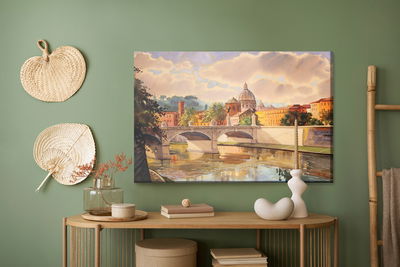 Ljuddämpande tavla - The tiber river in Rome