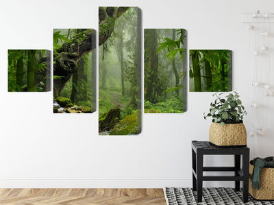 Ljuddämpande tavla - The green of the rain forest