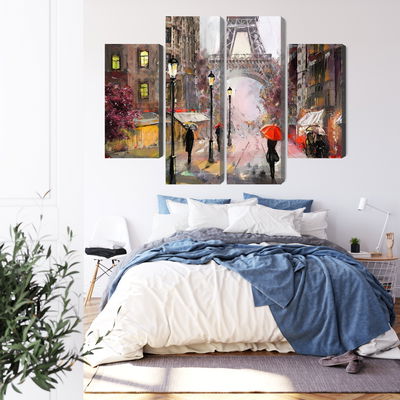 Ljuddämpande tavla - View of the street of Paris